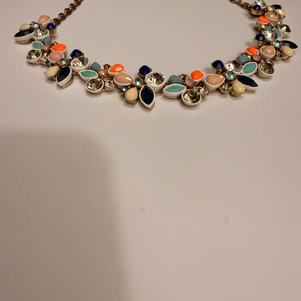 J. Crew Elegant Multicolor Floral Necklace - Picture 2 of 4